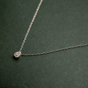 Colar Mini Ponto de Luz Gota Blue
