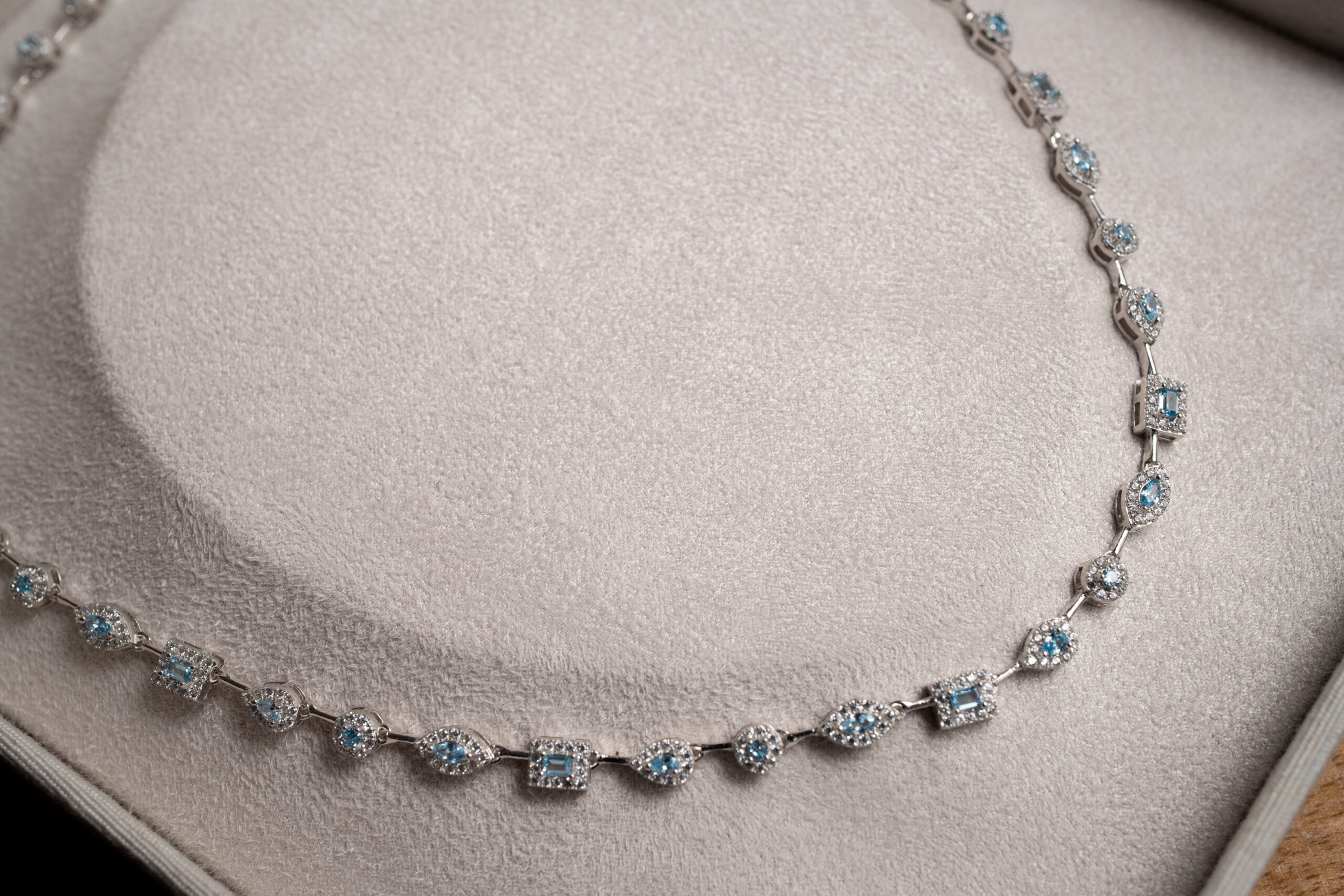 Colar Riviera Formas Gota Blue