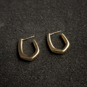 Argolinha Sextavada - Banhado em Ouro 18k
