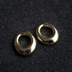 Brinco Círculo Orgânico- Banhado em Ouro 18k