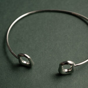 Bracelete Orgânico - Banhado em Ródio