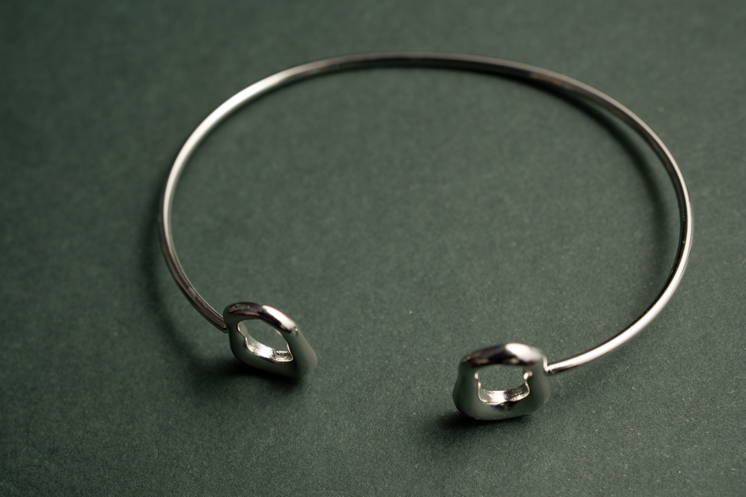 Bracelete Orgânico - Banhado em Ródio