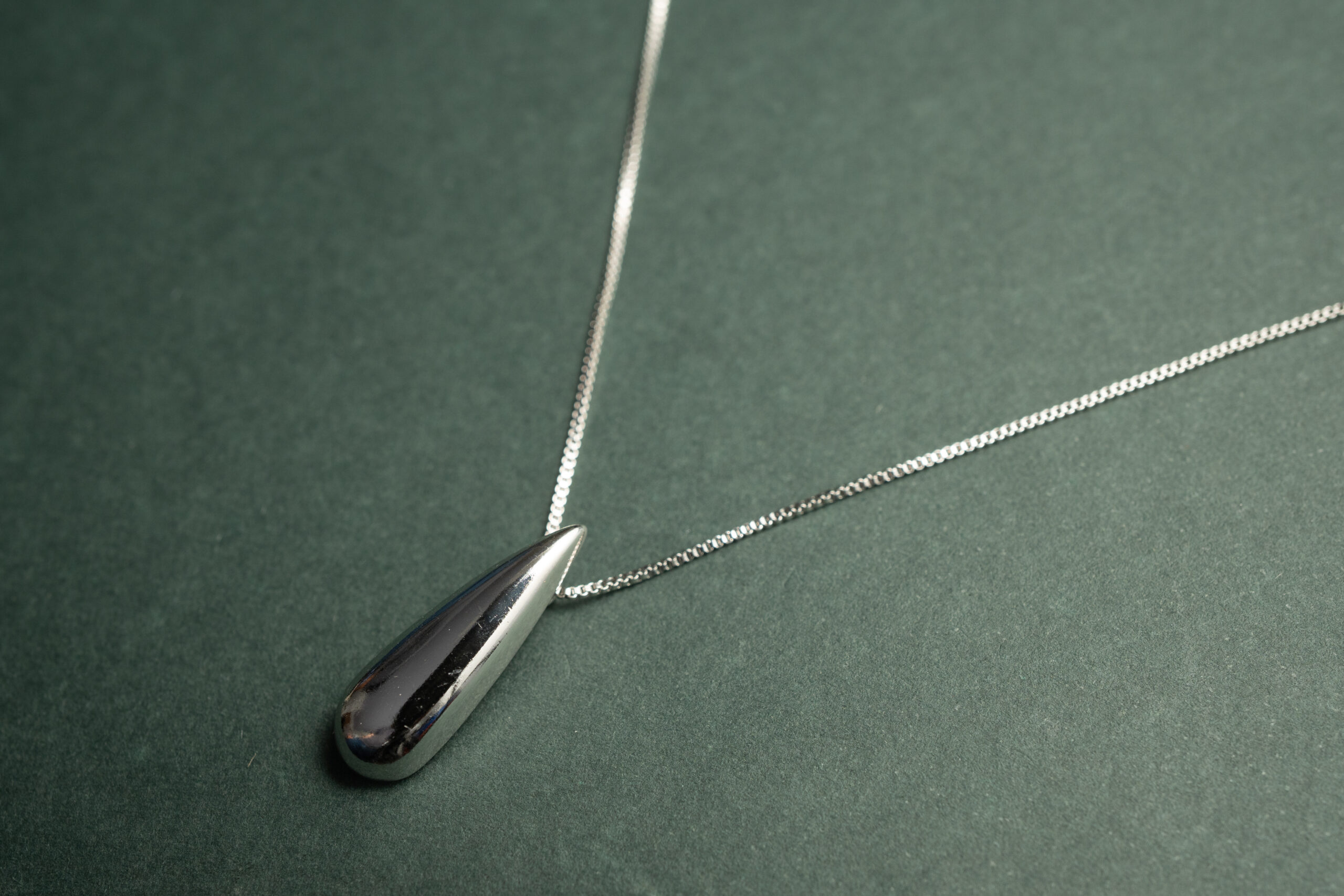 Colar Gota Slim - Banhado em Ródio