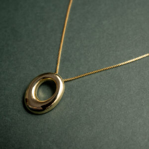 Colar Círculo Liso - Banhado em Ouro 18k