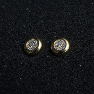 Brinco Bolinha zircônia - Banhado em Ouro 18k